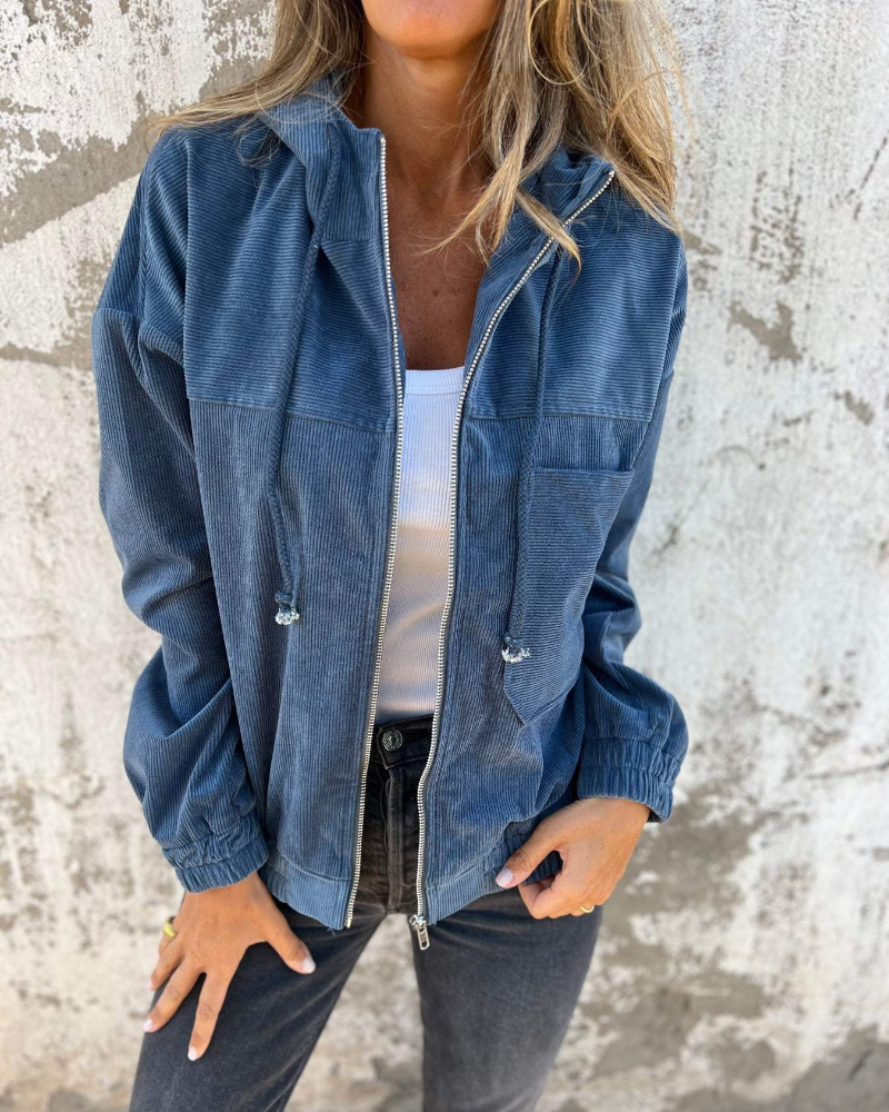 Vera | Hooded Corduroy Jacket
