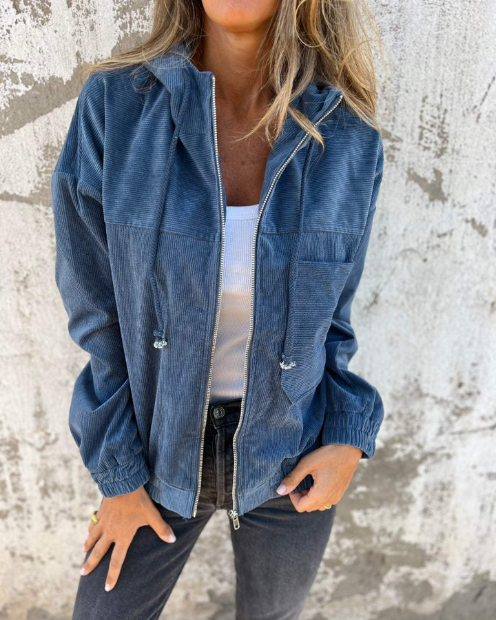 Vera | Hooded Corduroy Jacket