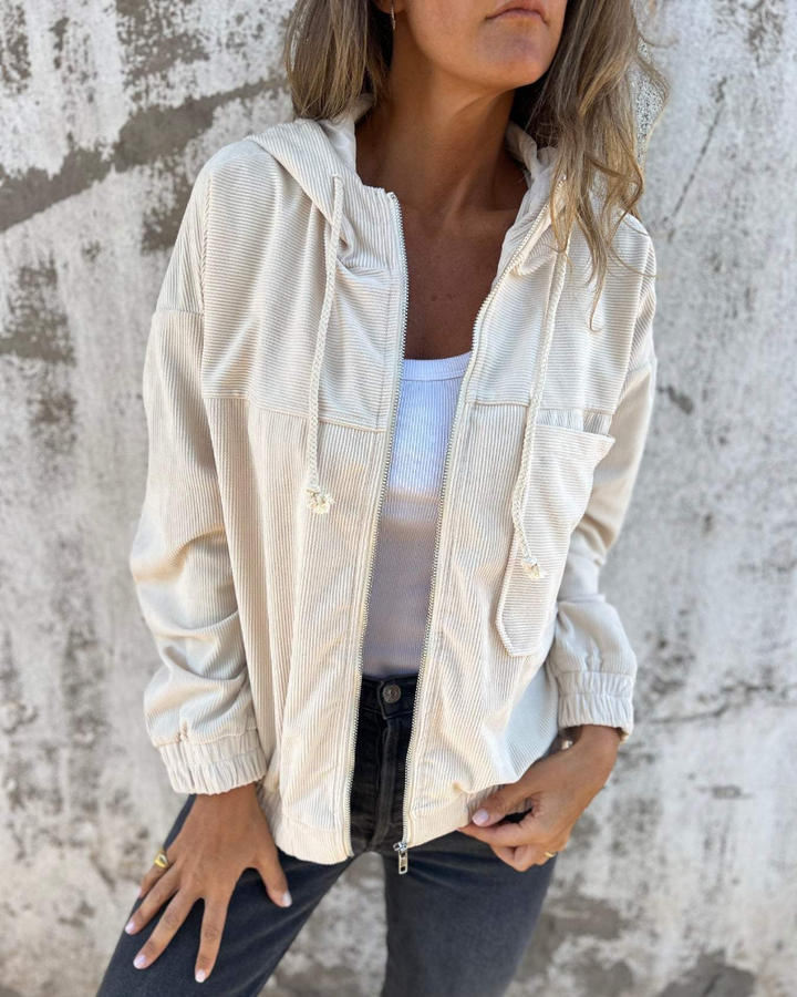 Vera | Hooded Corduroy Jacket