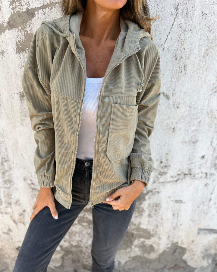 Vera | Hooded Corduroy Jacket