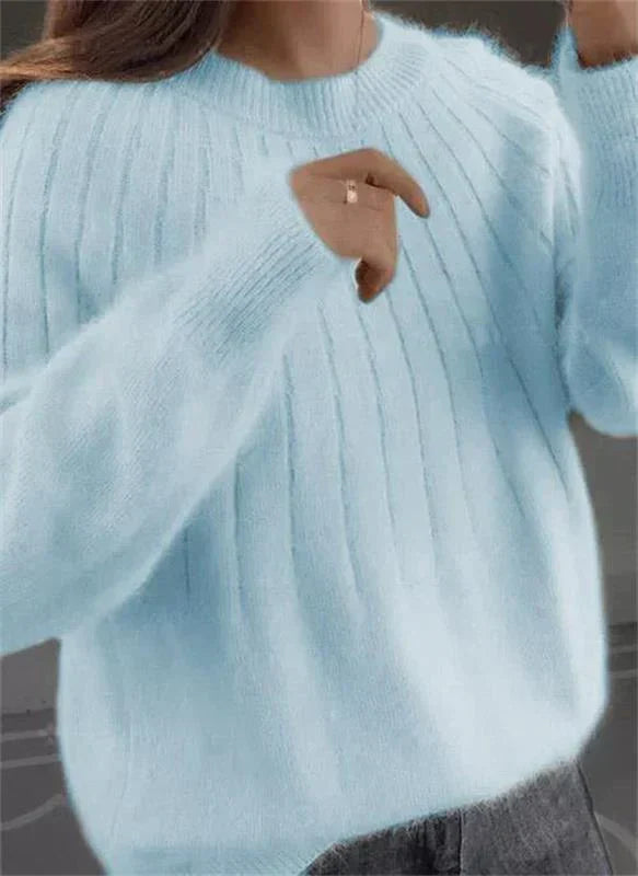 Caitlyn - Stylish Ribbed Knit Sweater