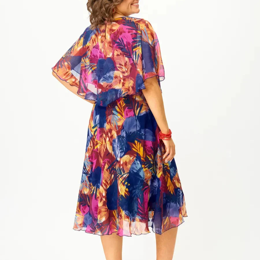 Barbara | Flowing Chiffon Midi Dress