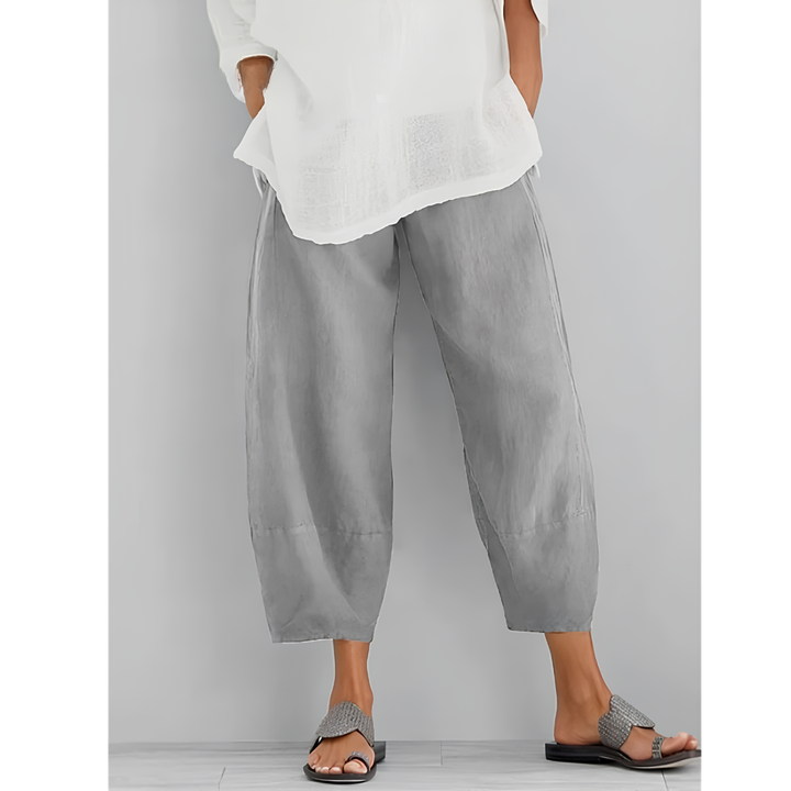 Sabine | Elastic Waist Wide Leg Pants