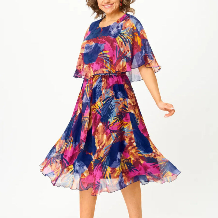 Barbara | Flowing Chiffon Midi Dress