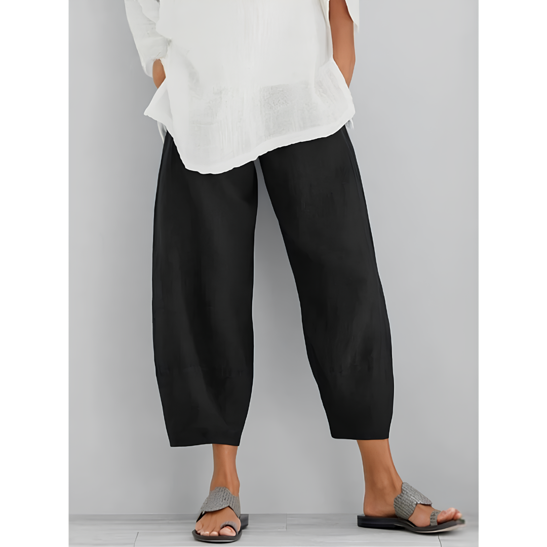 Sabine | Elastic Waist Wide Leg Pants
