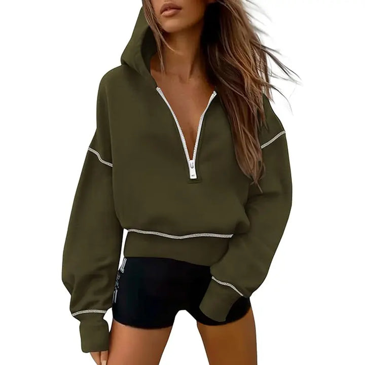 GRETELT - Hooded Sweatshirt with Zipper
