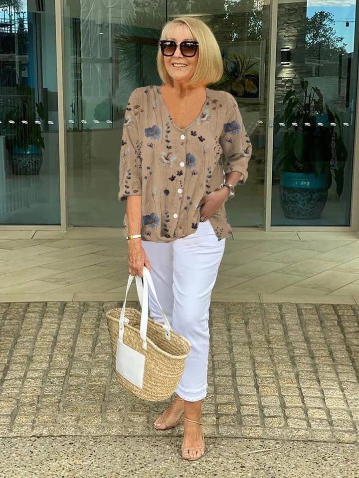 Wren | Floral Button-Up Blouse