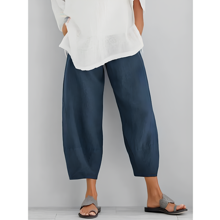 Sabine | Elastic Waist Wide Leg Pants