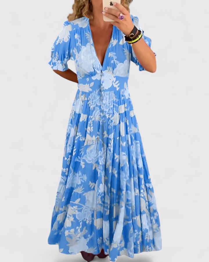 Romy | Floral V-Neck Summer Dress