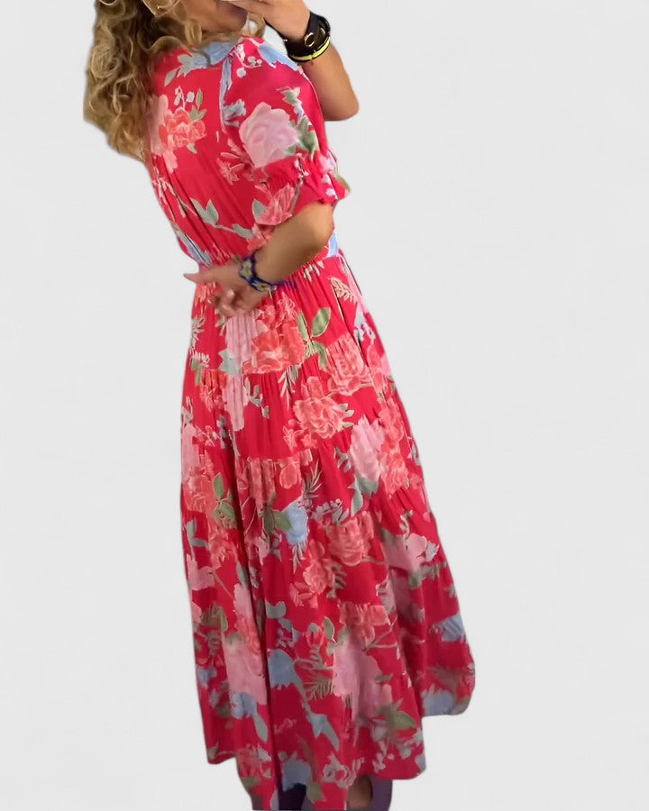 Romy | Floral V-Neck Summer Dress