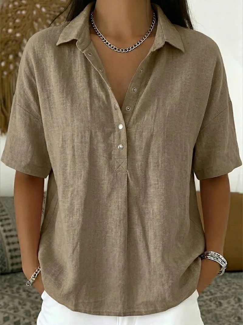 Charlotte | Relaxed Linen Blouse