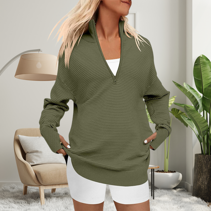 QUINNT - Cozy Long Sleeve Quarter Zip