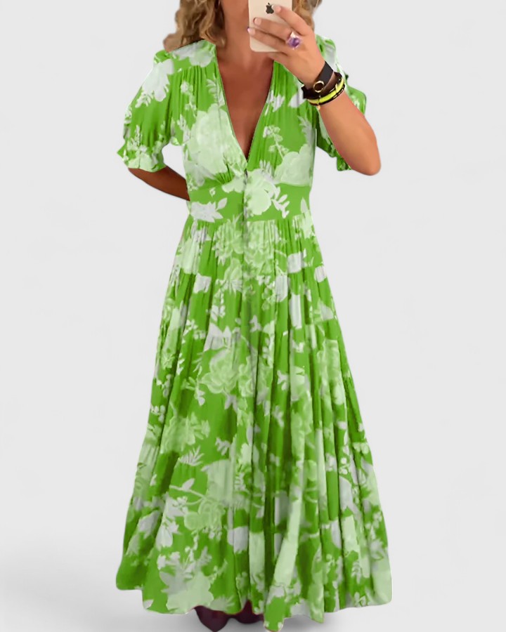 Romy | Floral V-Neck Summer Dress