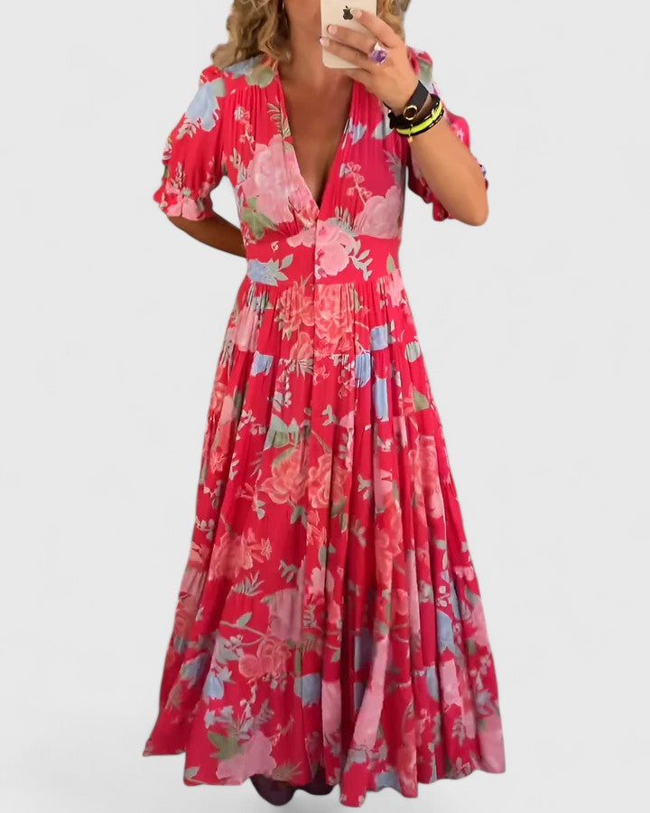 Romy | Floral V-Neck Summer Dress