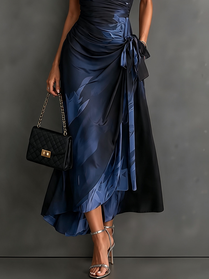 Delphine | Abstract Wrap Dress
