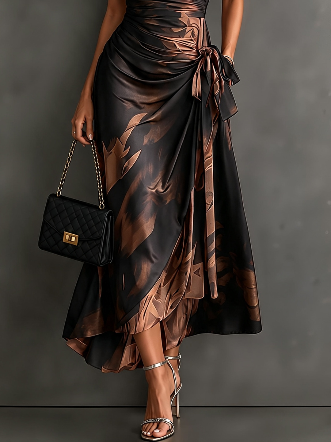 Delphine | Abstract Wrap Dress
