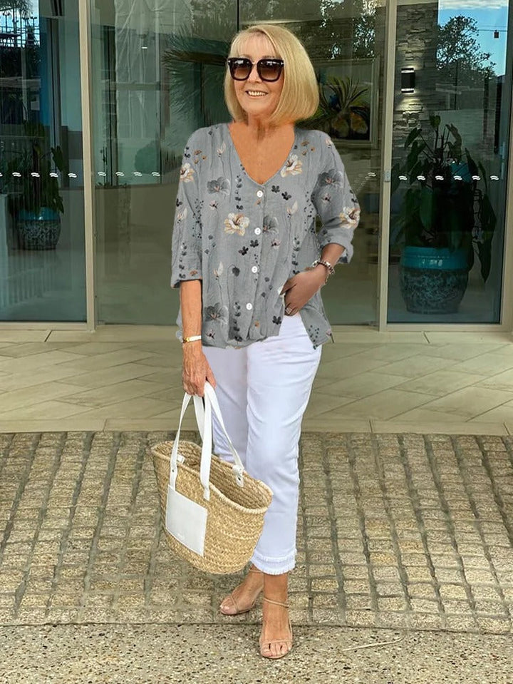Wren | Floral Button-Up Blouse