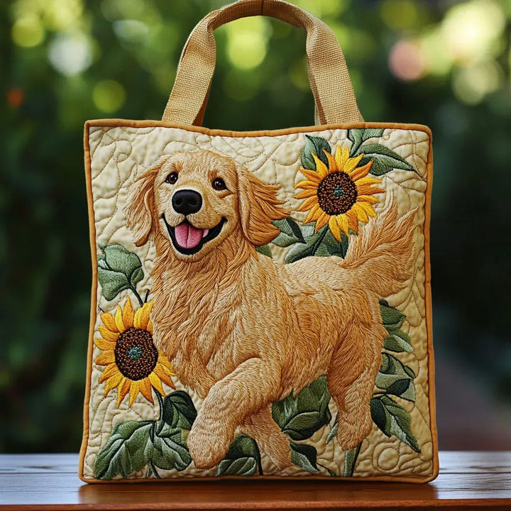 Golden Retriever | Handmade Quilted Tote Bag
