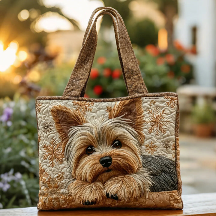 Adorable Yorkshire | Handmade Quilted Tote Bag
