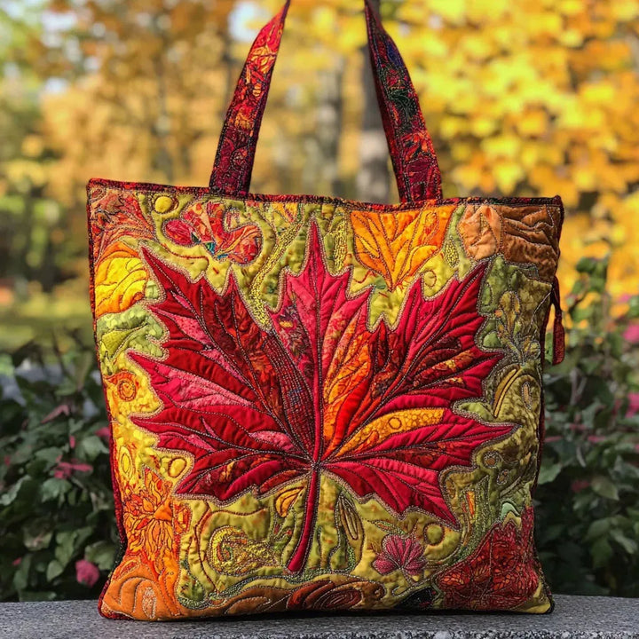 Maple at Sunset | Handmade Quilted Tote Bag