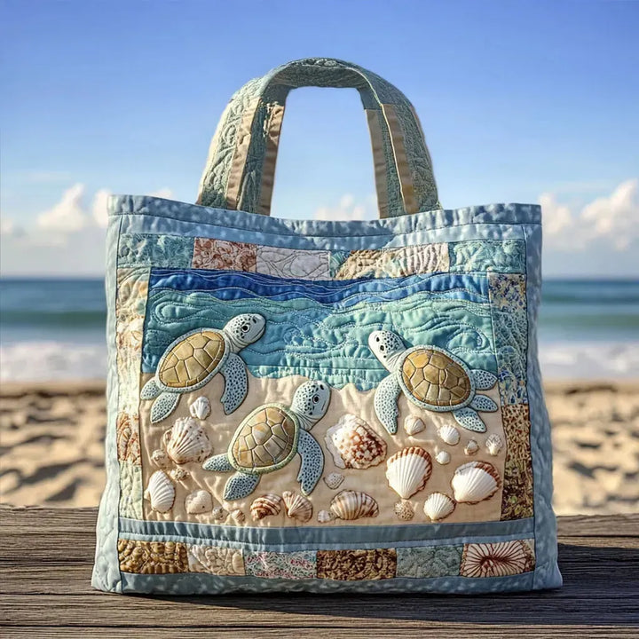 Sea Turtles | Handmade Quilted Tote Bag
