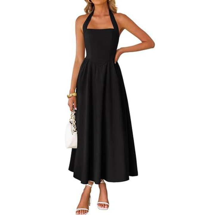 Marlowe | Halter Neck Sundress with Pockets