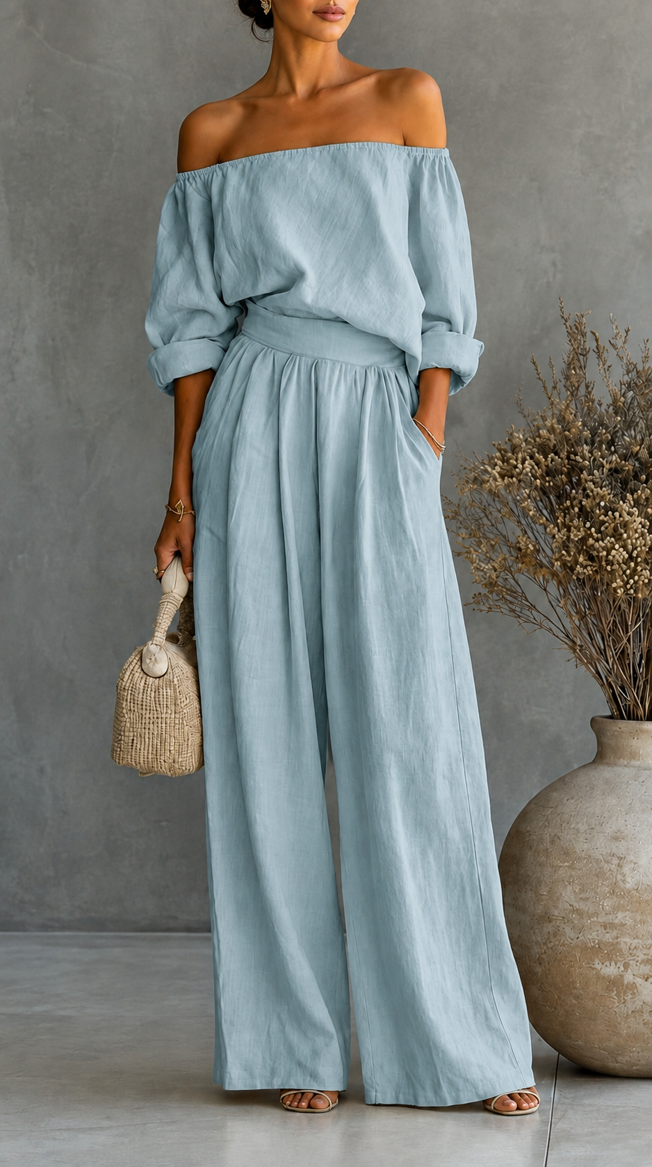 Camille | Linen-Effect Two-Piece Set