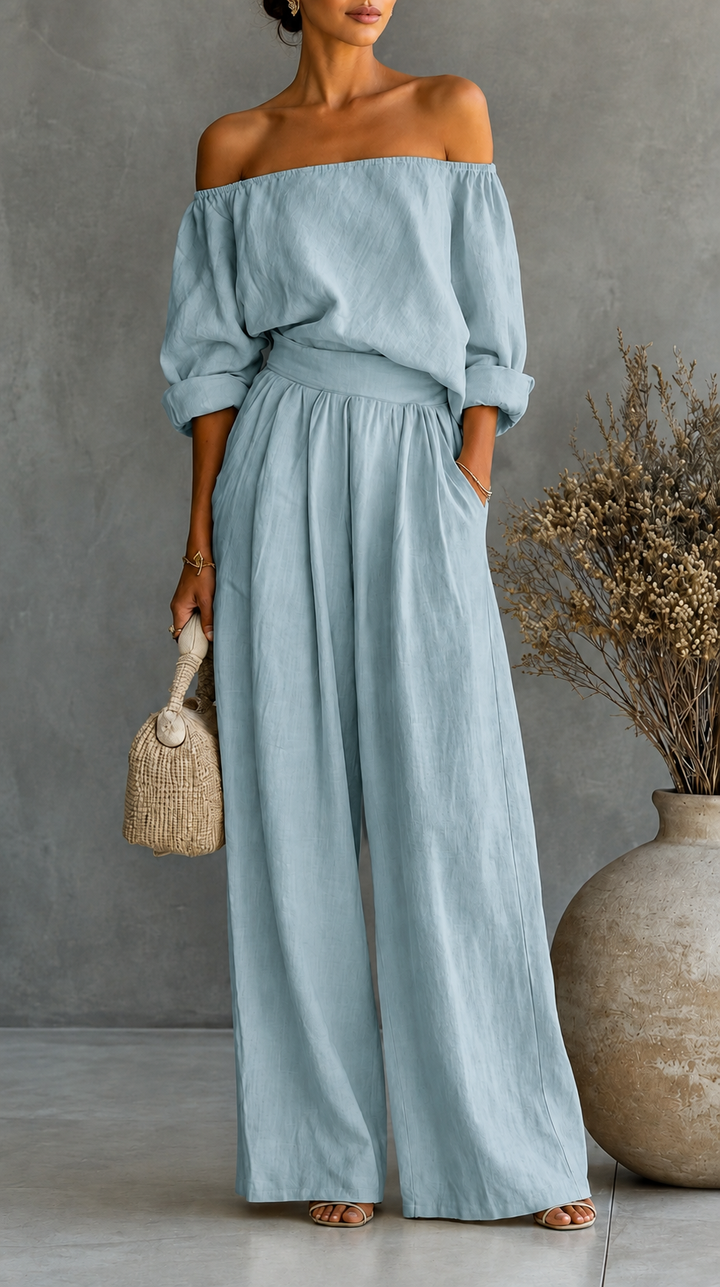 Camille | Linen-Effect Two-Piece Set