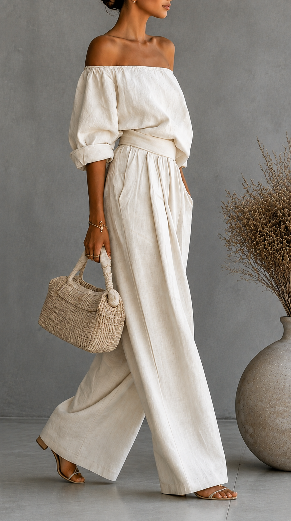 Camille | Linen-Effect Two-Piece Set