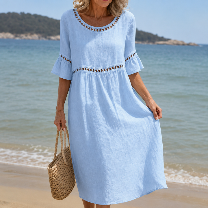 Chloe | Relaxed Linen Blend Maxi Dress