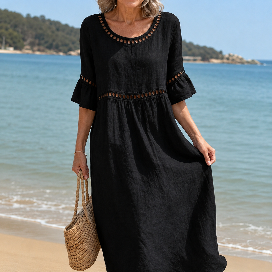 Chloe | Relaxed Linen Blend Maxi Dress