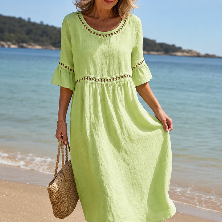 Chloe | Relaxed Linen Blend Maxi Dress