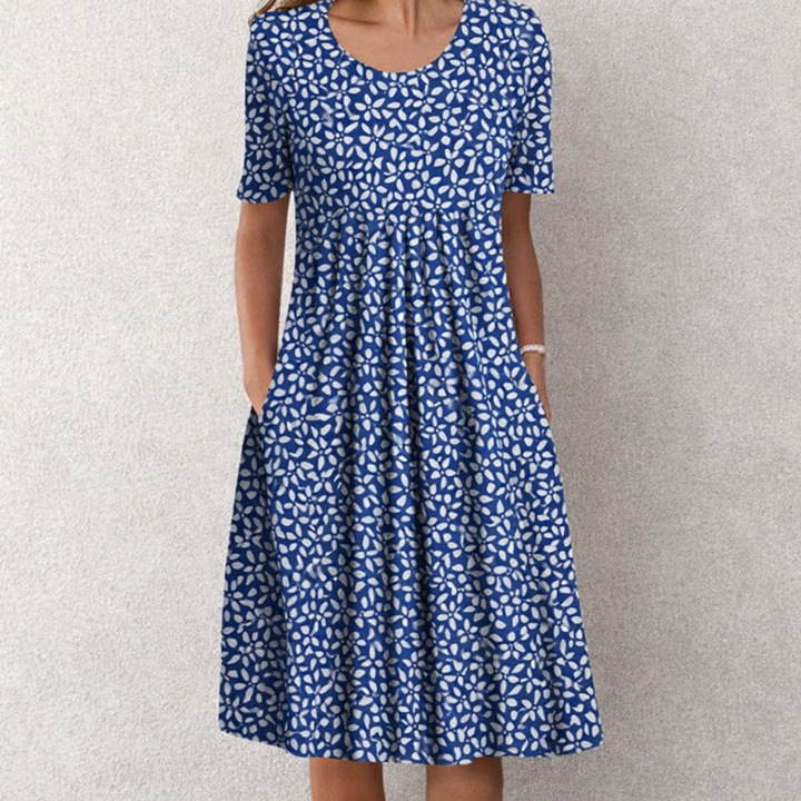 Greta | Pleated Front Midi Dress