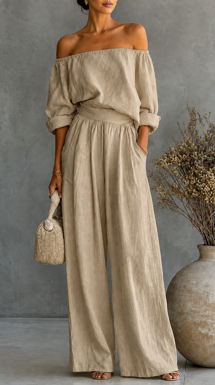 Camille | Linen-Effect Two-Piece Set