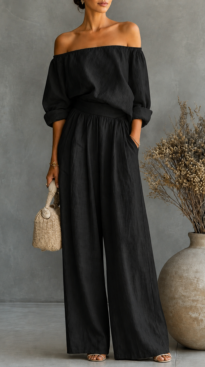 Camille | Linen-Effect Two-Piece Set