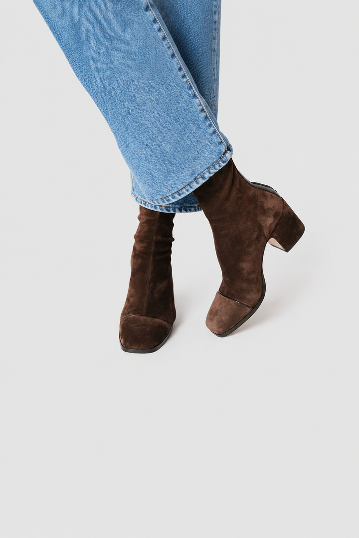 Nora | Square-Toe Block Heel Boots