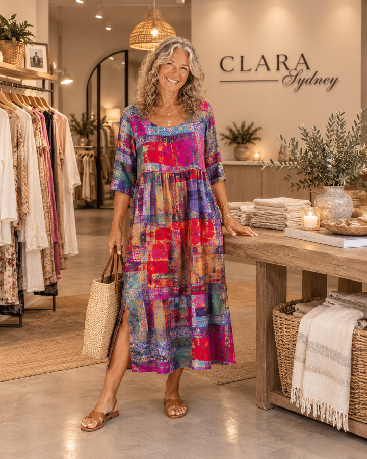 Manuela | Dress with Ethnic Patchwork