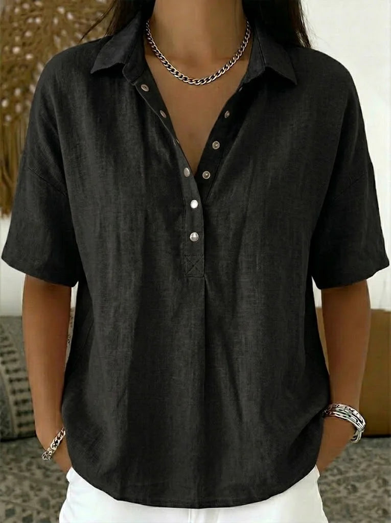 Charlotte | Relaxed Linen Blouse