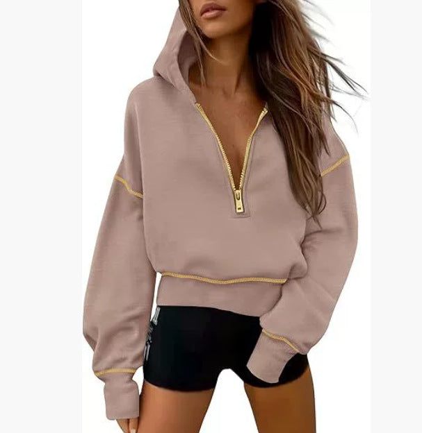 GRETELT - Hooded Sweatshirt with Zipper