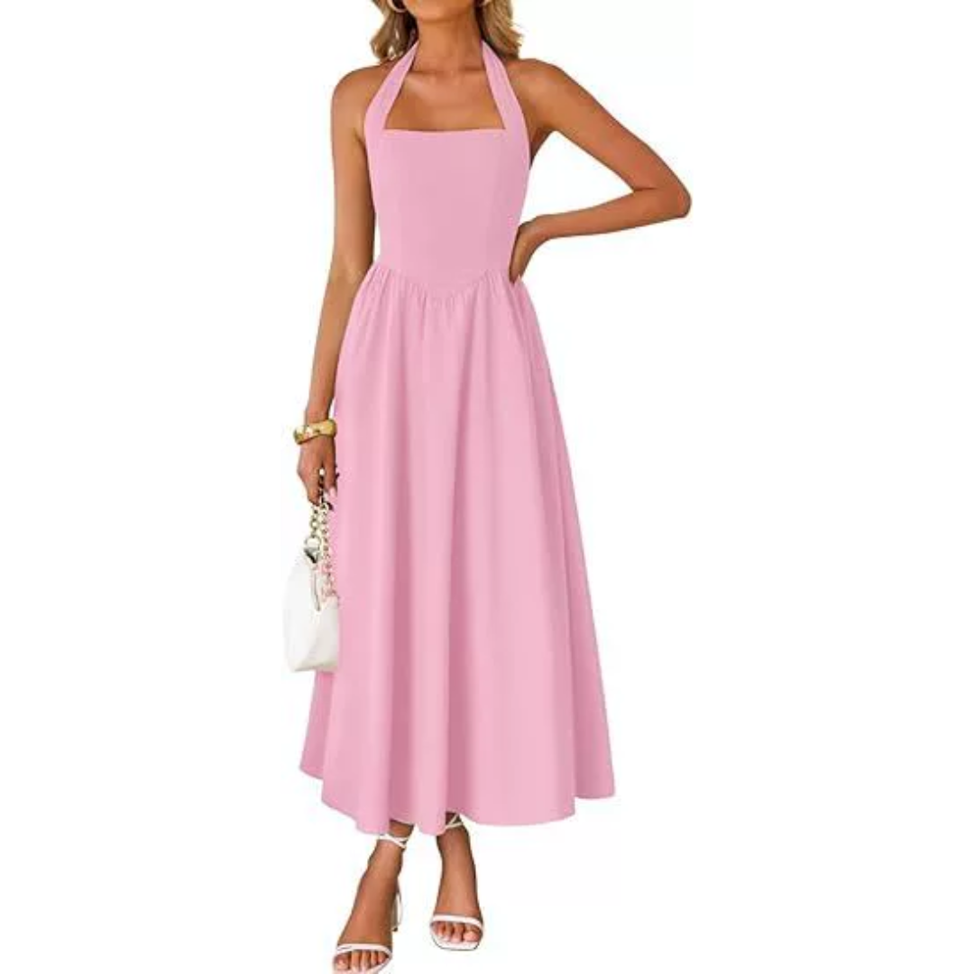 Marlowe | Halter Neck Sundress with Pockets
