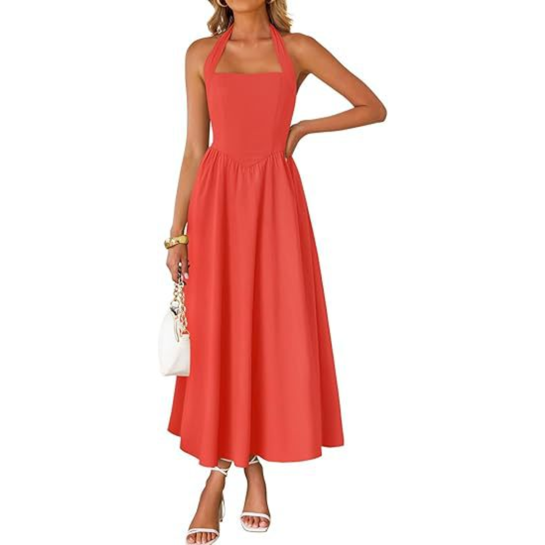 Marlowe | Halter Neck Sundress with Pockets