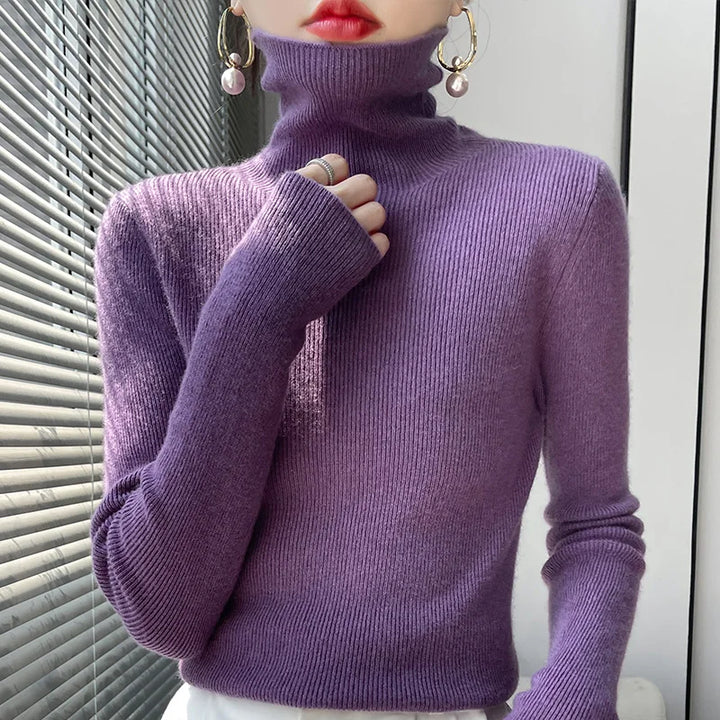 Lenie - Casual Turtleneck Sweater