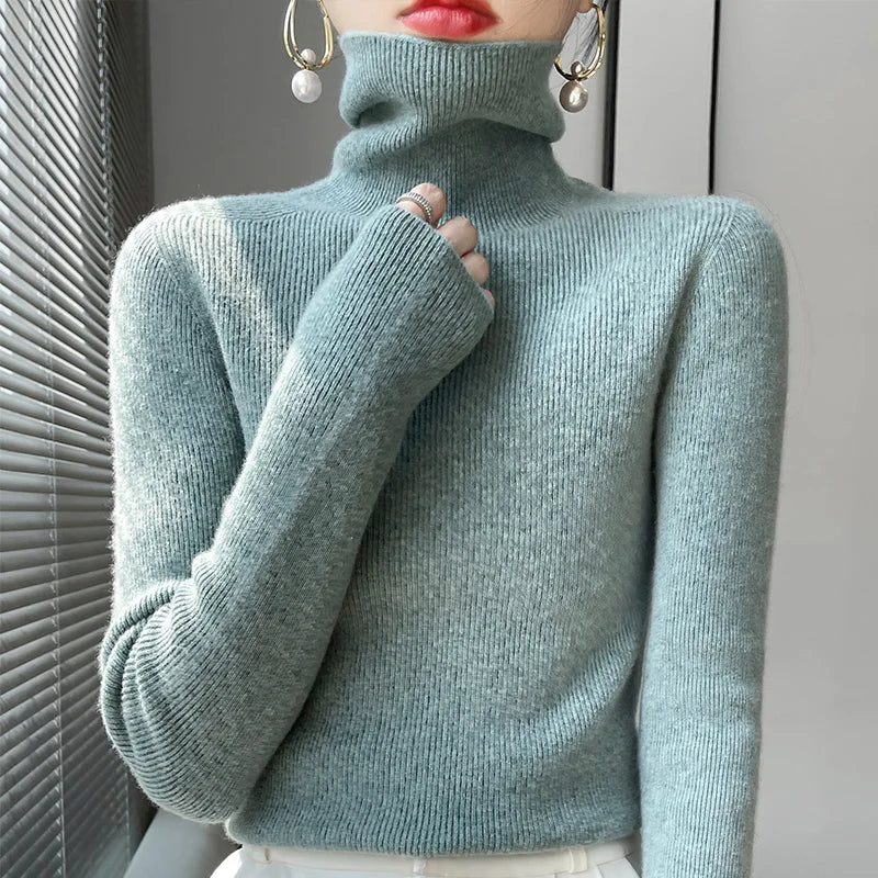 Lenie - Casual Turtleneck Sweater