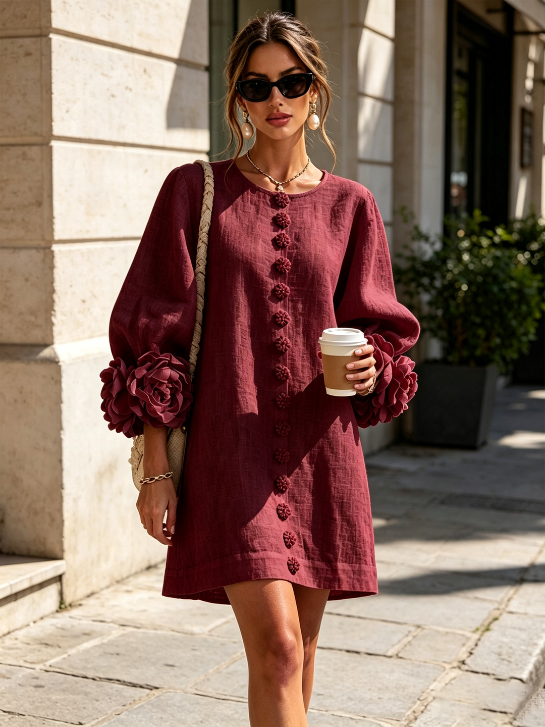 Anouk | Floral Button-Down Dress