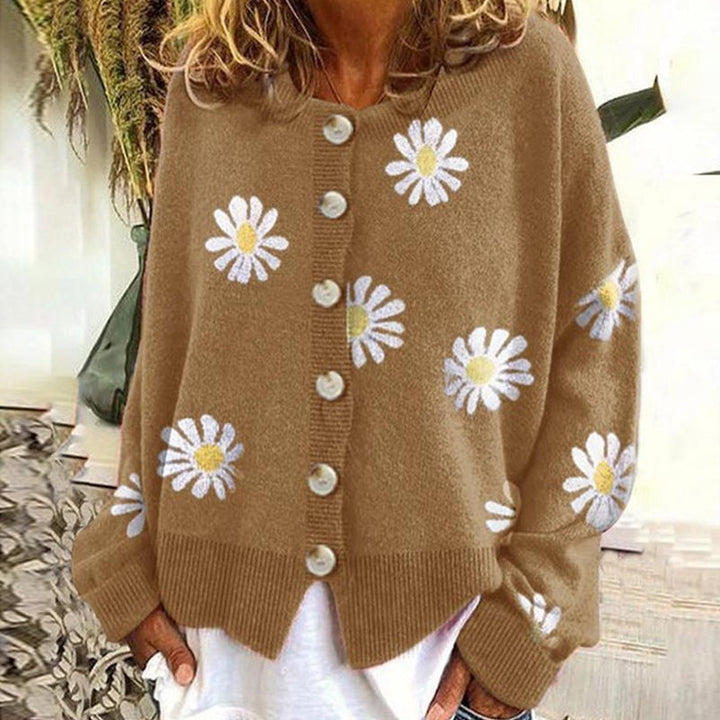 Angel - Cute Cardigan With Daisies
