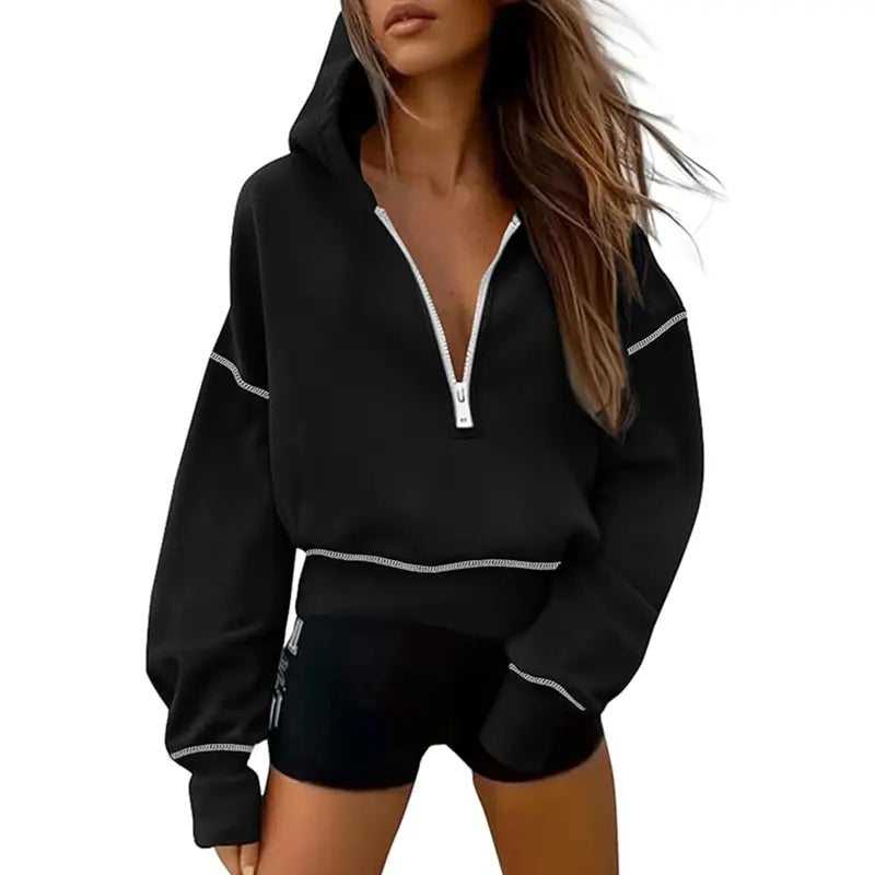 GRETELT - Hooded Sweatshirt with Zipper