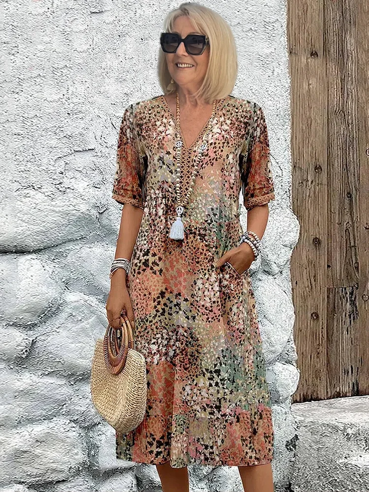 Rue | Bold Print Midi Dress