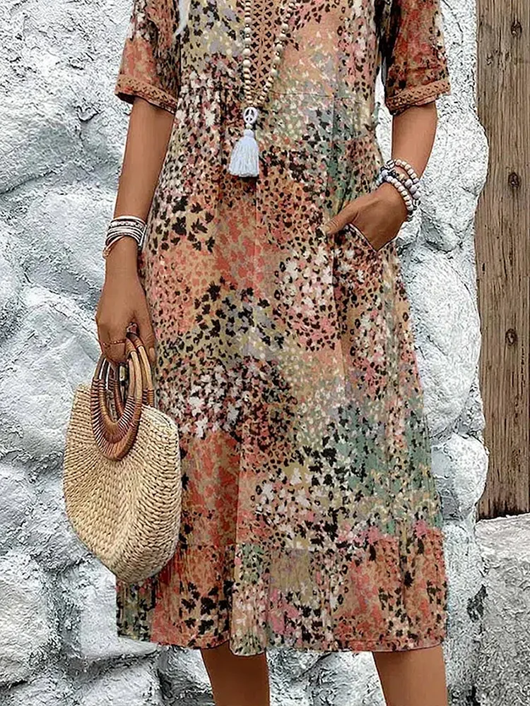 Rue | Bold Print Midi Dress