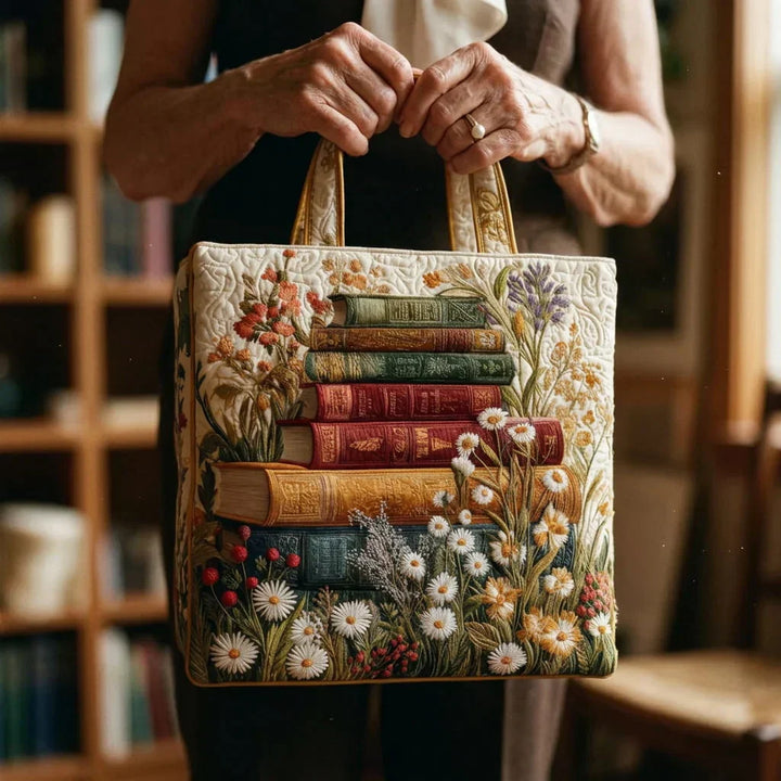 Floral Pattern | Handmade Quilted Tote Bag