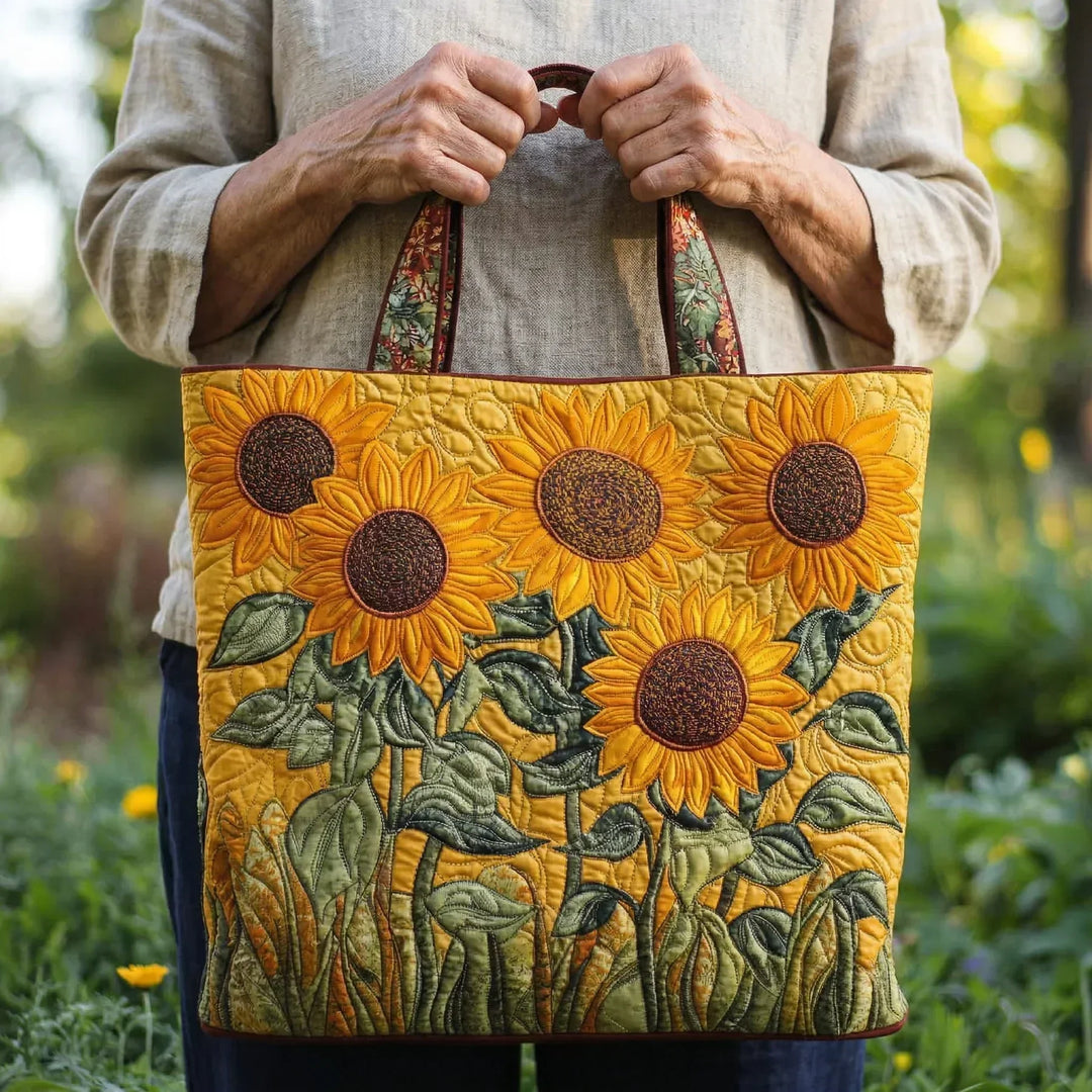 Sunflowers | Handmade Quilted Tote Bag